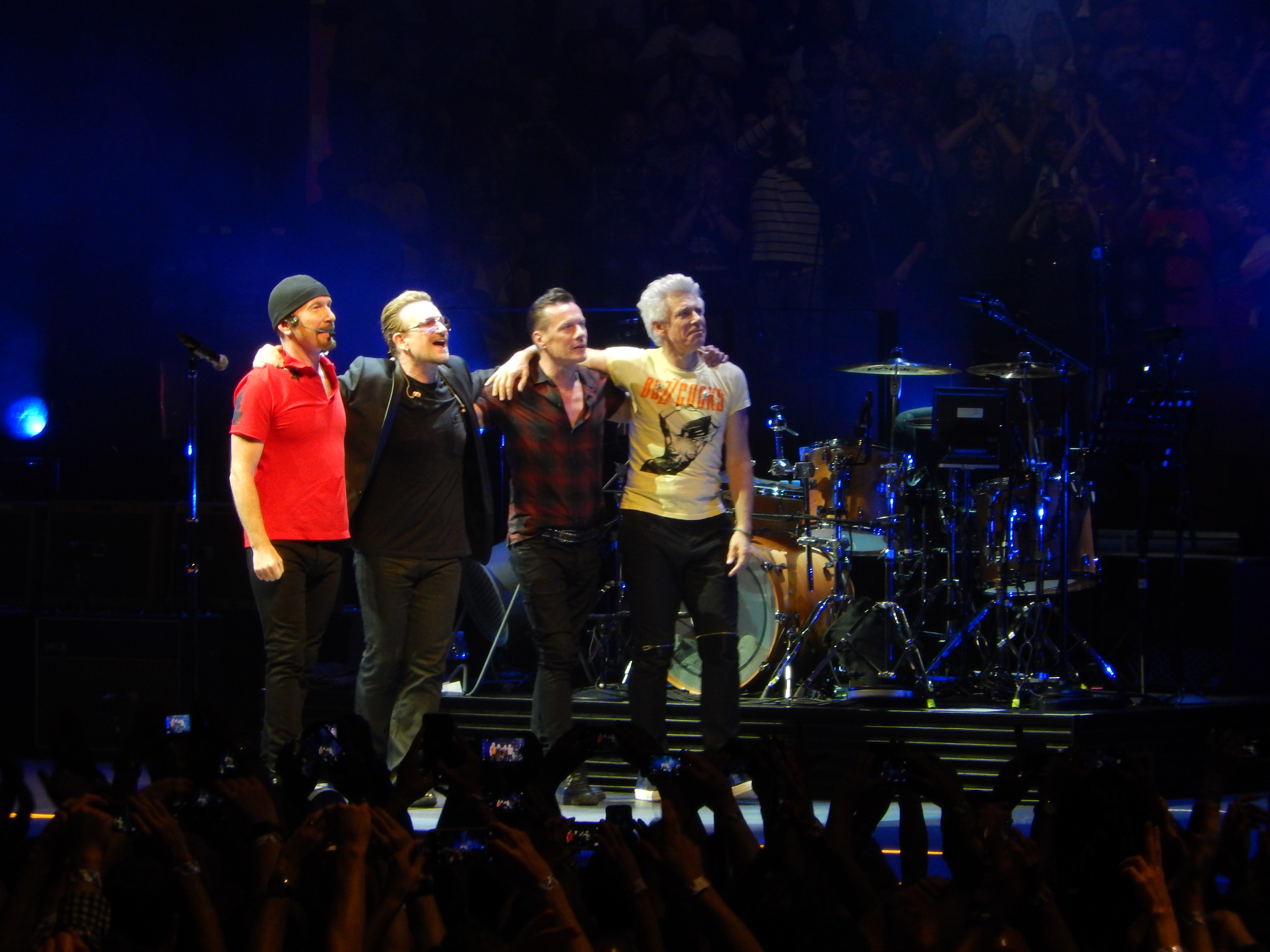 U2 performing live